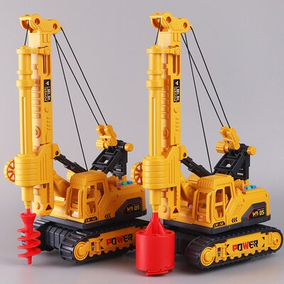 大号打桩机玩具车儿童音乐故事钻孔机钻地机惯性男孩宝宝工程车