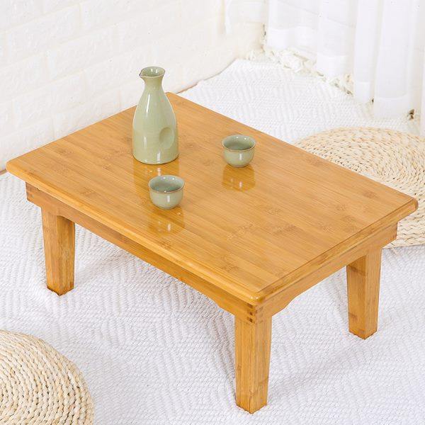 楠竹折叠炕桌吃饭桌实木质正方形飘窗榻榻米桌子长条桌小茶几炕几