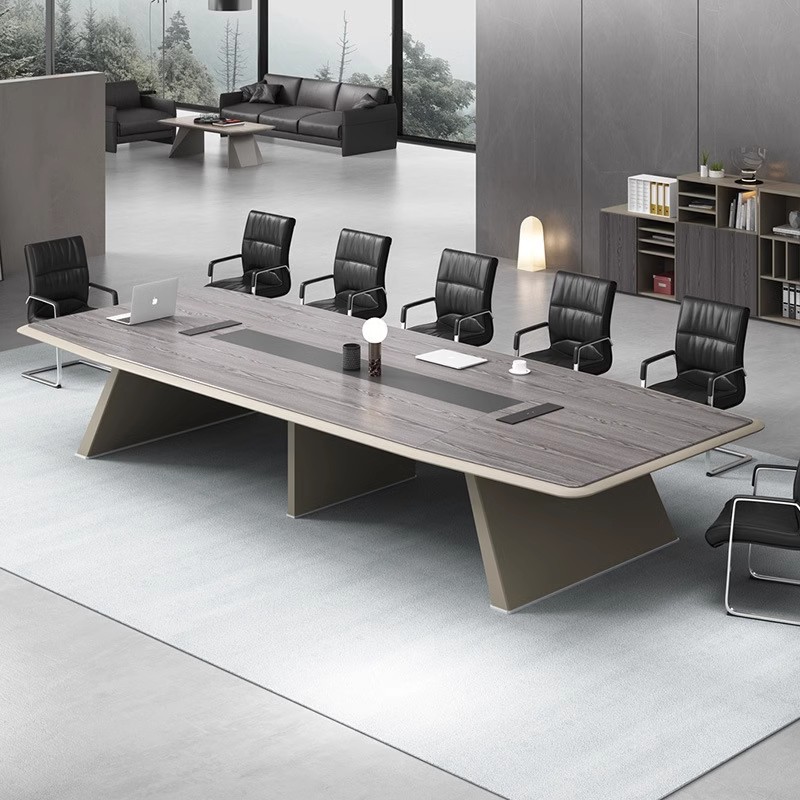 会议桌简约现代加厚大型长条桌办公洽谈桌培训桌子会议室桌椅组合