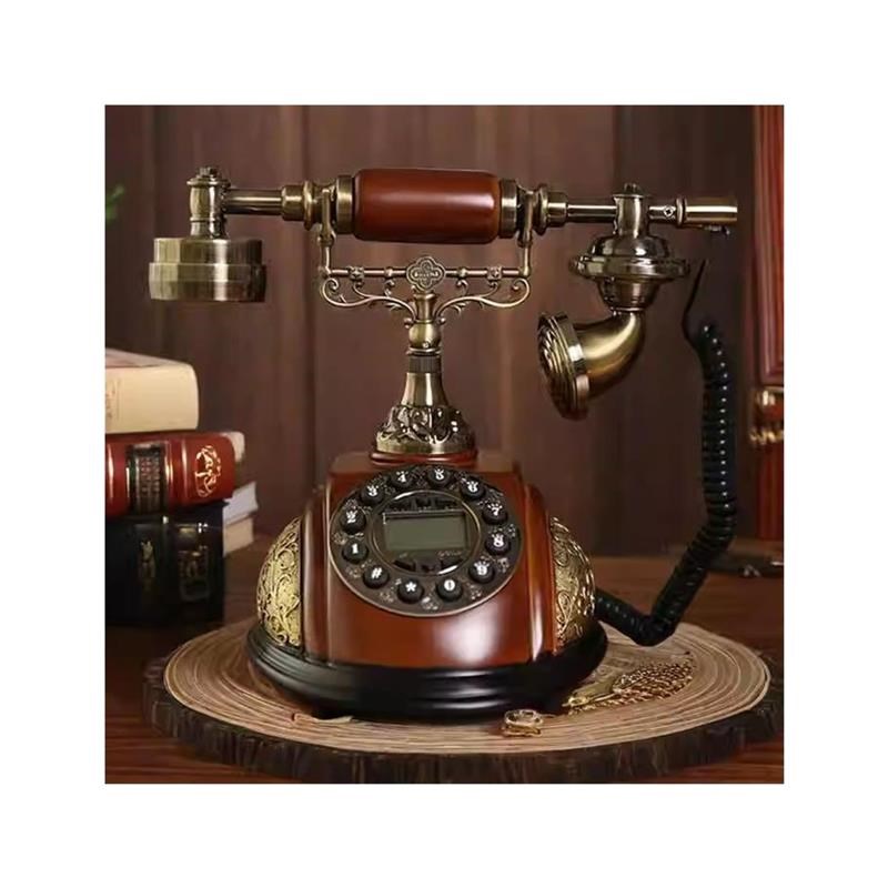 民国仿古电话机欧式老式复古家用办公I室固话座机客厅书房摆件
