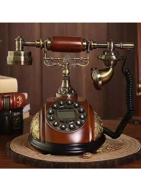 民国仿古电话机欧式老式复古家用办公I室固话座机客厅书房摆件