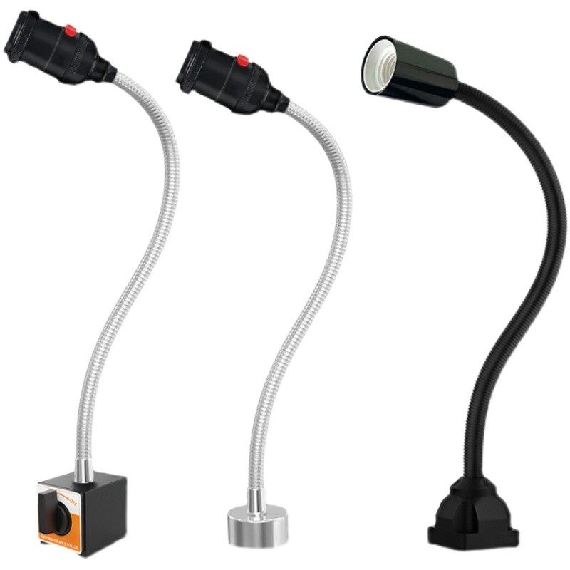 led机床工作灯强磁铁软管E27螺口机器设备工作照明灯工业台灯220V