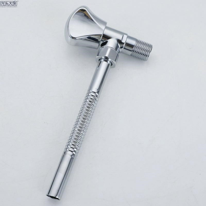 全铜小便池冲水阀旋转式冲洗阀厕所小便器开关阀门儿童快开小便阀