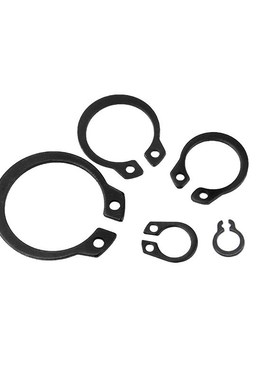 315PCS轴卡弹性内卡簧轴承外卡65MN锰黑色盒装孔用轴用挡圈