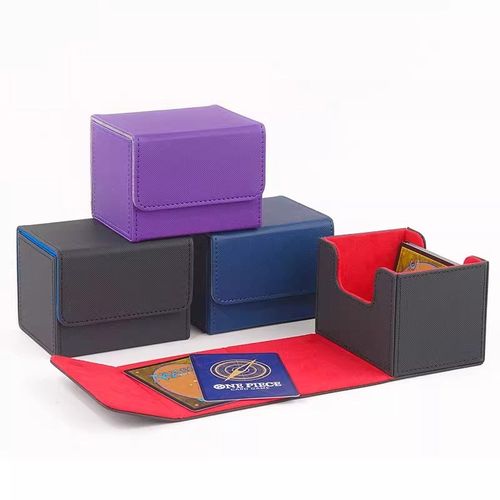 游戏王卡片盒宝可梦卡盒通用竖插可携式盒子100+收纳盒多功能卡牌