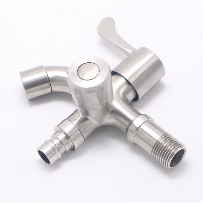 不锈钢洗衣机水龙头家用4分 一进F二出单冷拖布池水龙头两用