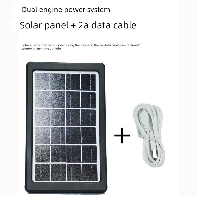 新款六页360度多功能便捷吹风超C长续航露营军训遥控太阳能风扇灯