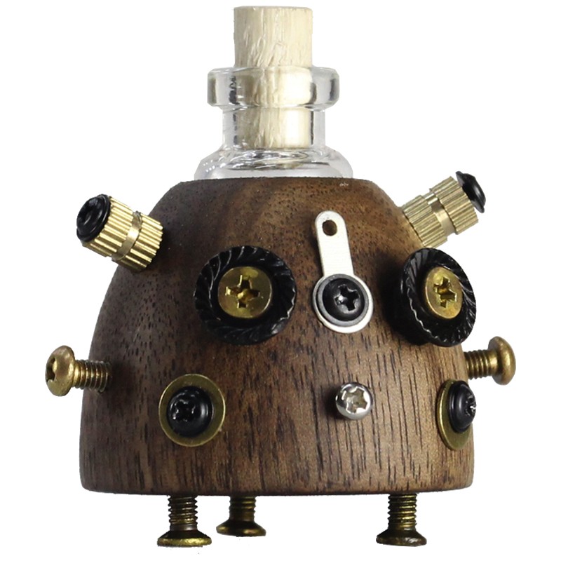 实木车载香水瓶可循环车用出风口扩香氛木质汽车装饰香薰空瓶盲盒