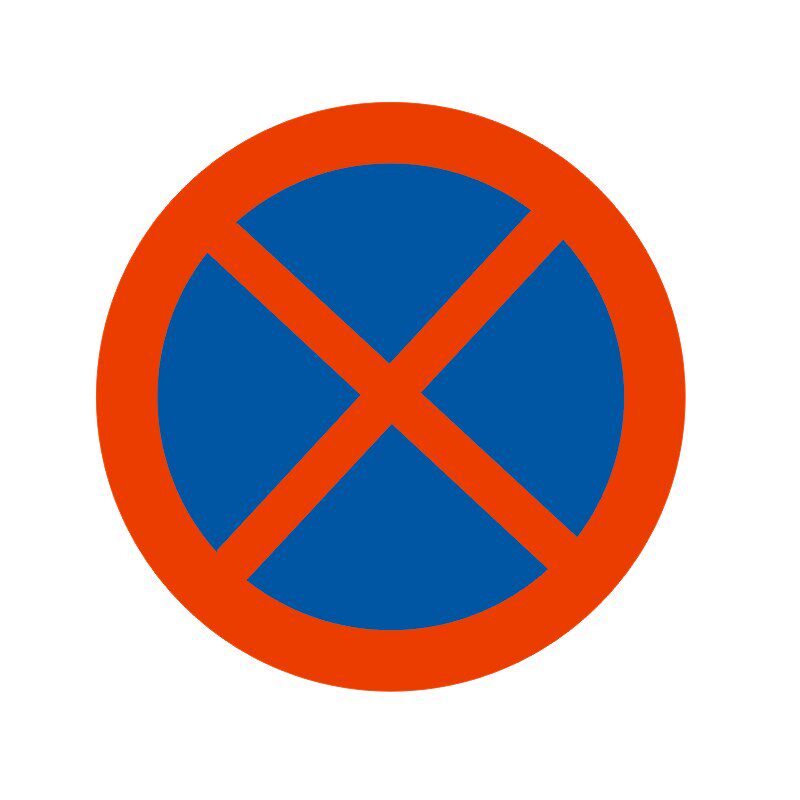 全路段禁止停车标志牌全段禁停违停抓拍违法警示牌圆牌立反光路牌