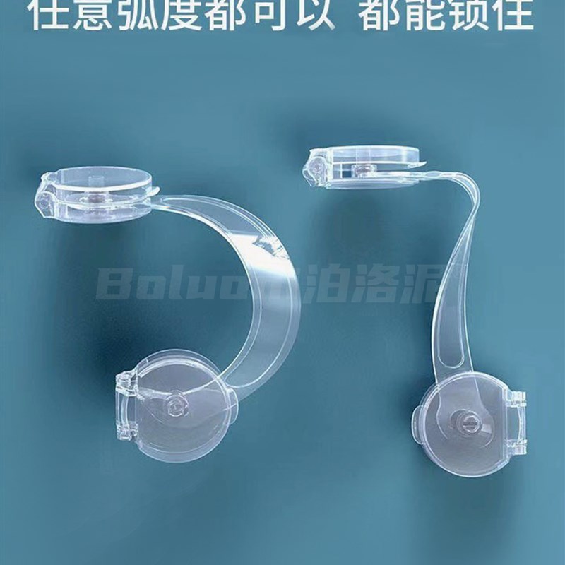 猫屋玻璃门锁隐形锁双门防猫狗开柜门抽屉锁防掐小孩扣