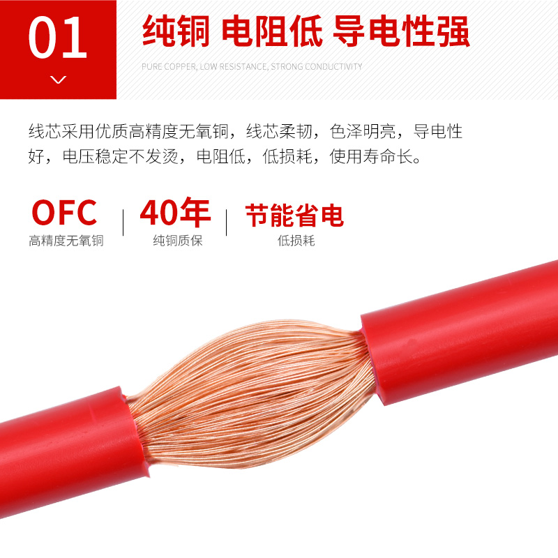RV电线软0.3 0.5 0.75平方国标单芯多股铜芯电子线电源控制信号线