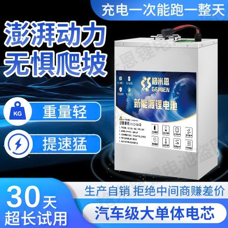 锂电池宁b德铁锂等48V60V72V电动车两轮三轮外卖快递用汽车级电瓶