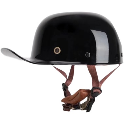 哈雷印第安个性彩绘棒球帽头盔复古电动摩托车头盔男女瓢盔半盔酷