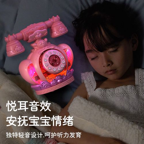 儿童复古电话机早教故事机仿真座机多功能益智音乐玩具女孩1一3岁
