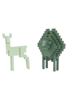 现代简约家居饰品摆件几何抽象牛羊马动物饰品艺术品儿童房装饰品