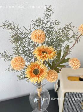 蒲公英装饰花手捧花原餐小EYS雏创菊假绢花花束花桌花摆花花其他