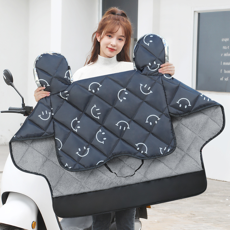 电动车挡风被冬季l加绒加厚防水电瓶摩托车电车防风罩防寒保暖冬