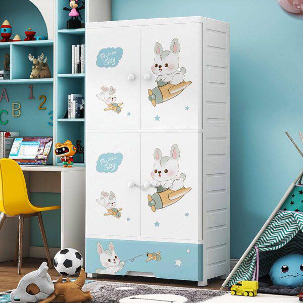特大家用儿童衣柜简易卧室储物柜宝宝收纳柜抽屉式塑料婴儿挂衣橱
