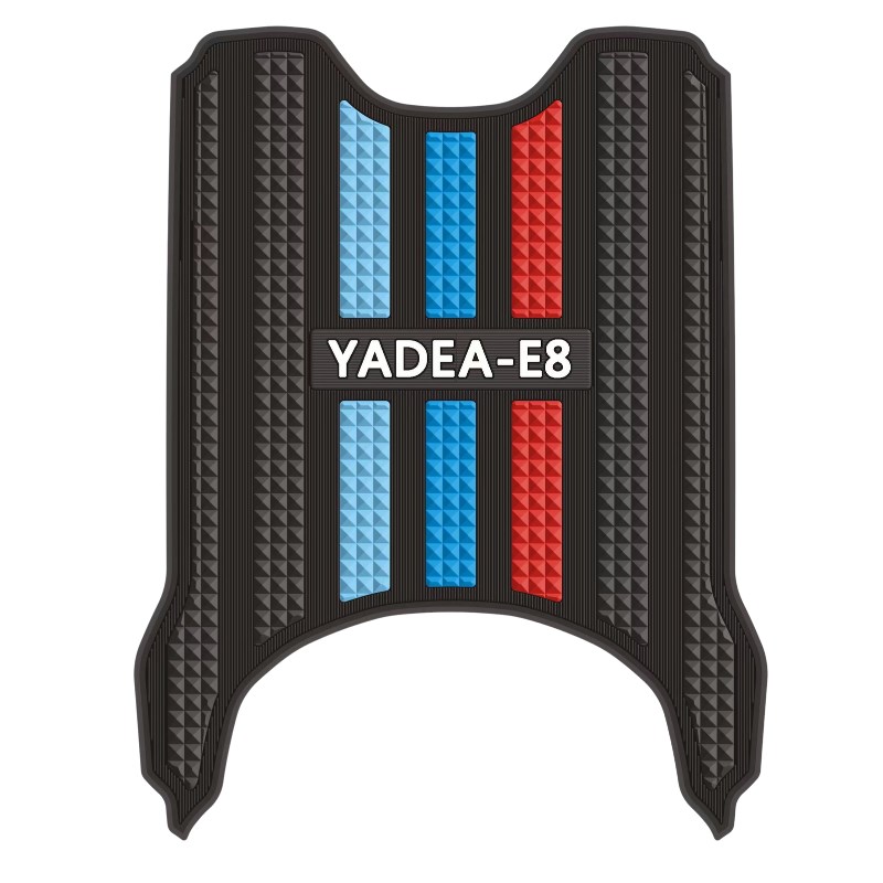 雅迪冠能领跑e8/e8S二u代电动车脚垫加厚橡胶防水防滑耐磨脚踏板