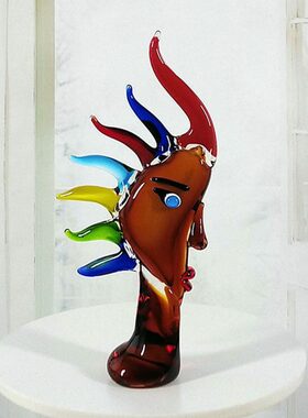 太阳神琉璃工艺品摆件产地淄博烛之砂桌面创意纯手工简约家居饰品