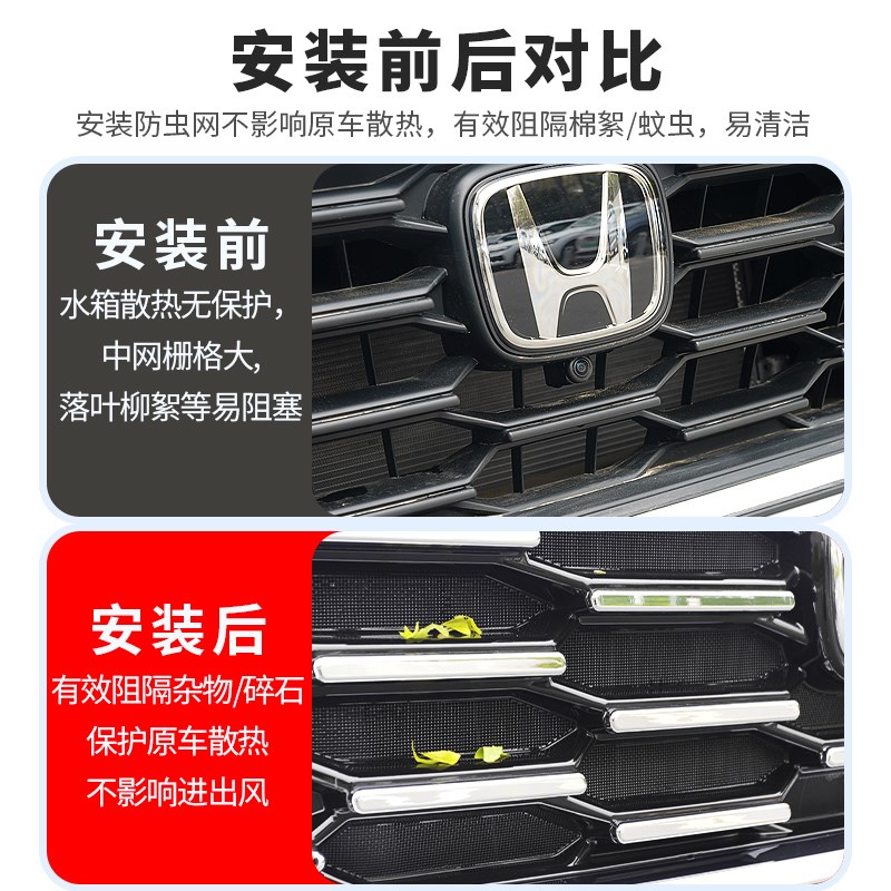 适用23-25款本m田CRV防虫网中网改装饰条水箱格栅保护汽车配件