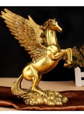 新品纯铜飞马龙马龙摆件马上发财风水马客厅办公室装饰品招财铜马