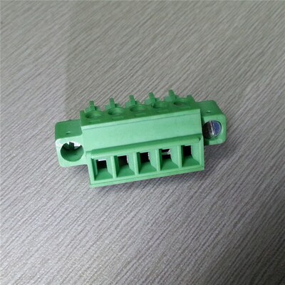 15EDGKM-3.81-5P插拔式接线端子台带耳朵固定法兰连接器