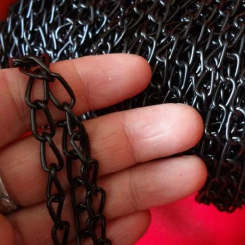 黑色铁链条铁环链灯链瓜子链细链子车库车位牌链条小花盆链灯链
