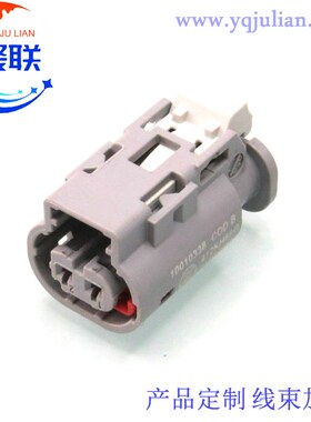 10027185灰色 汽车线束插头2孔防水插件DJ7027YA-1.2-21配端子2P