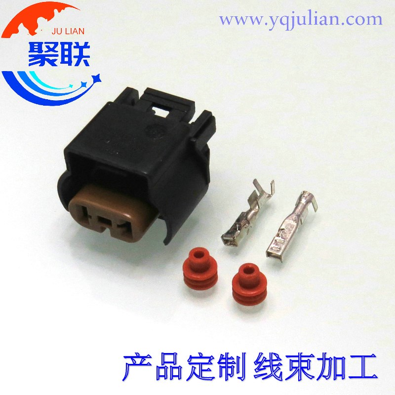 DJ7023E-2.8-21适用大众奥迪2P雾灯插头7H0 941 165端子7H0941165