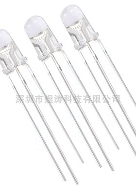 F5/5MM圆头双色透明直插LED发光二极管 红绿红蓝红翠绿 共阴 共阳