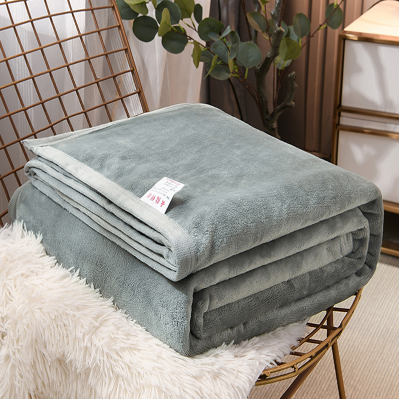 加厚毛毯珊瑚绒冬季小毯子毛巾被子法兰绒保暖床单V人办公室午睡