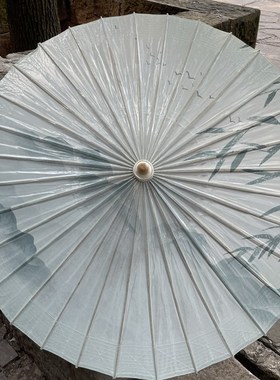 许家油纸伞山水伞水墨素雅伞做旧彷古伞新中式拍摄道W具伞桐油雨