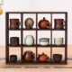 挂墙茶杯架置物架实木博古架茶壶架茶具收纳架格子架多宝阁摆件架
