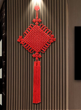 中国结入户门上挂件客厅大号高档平安玄J关乔迁新居装饰红色吉祥