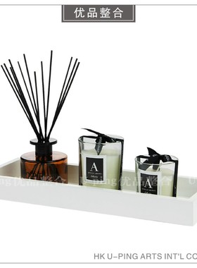 样板房卫生间现代简约软q装摆件家居饰品香薰蜡烛托盘组合ZH1371