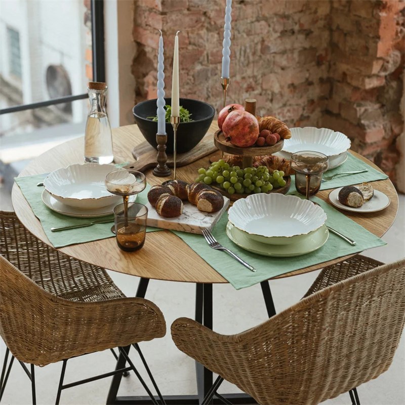 100%亚麻布艺家用高级感西餐巾纯色餐巾厨L房餐垫防烫垫隔热垫定