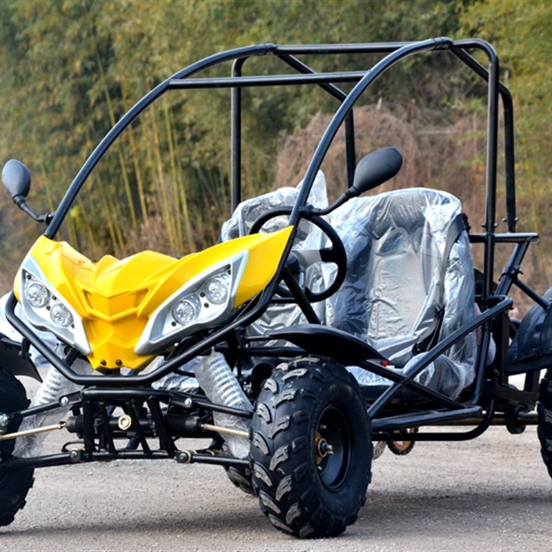 双人卡丁车四驱沙滩车电动车儿童单人亲子越野车汽油四轮座