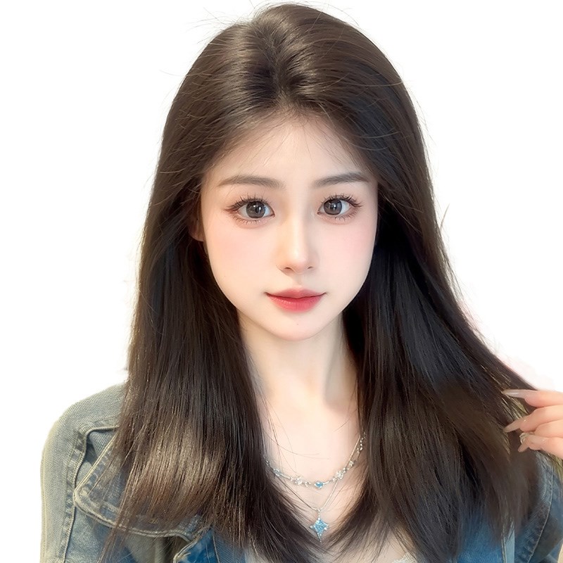 【前额蕾丝网】假发女片头顶真发遮白发蓬松增发量隐形无痕补发片