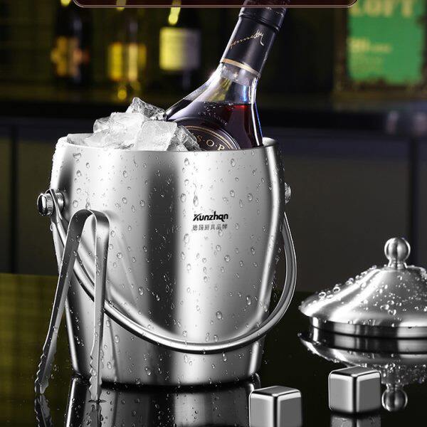 双层不锈钢冰桶商用酒吧ktv香槟桶冰块储存桶放扎啤酒饮料冰镇桶