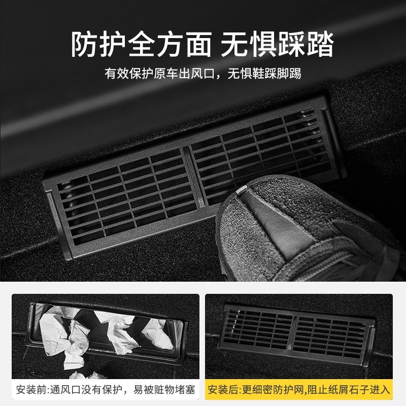 3W适用于特斯拉焕新版Model3/Y专用座椅下出风口保护罩改装配件丫