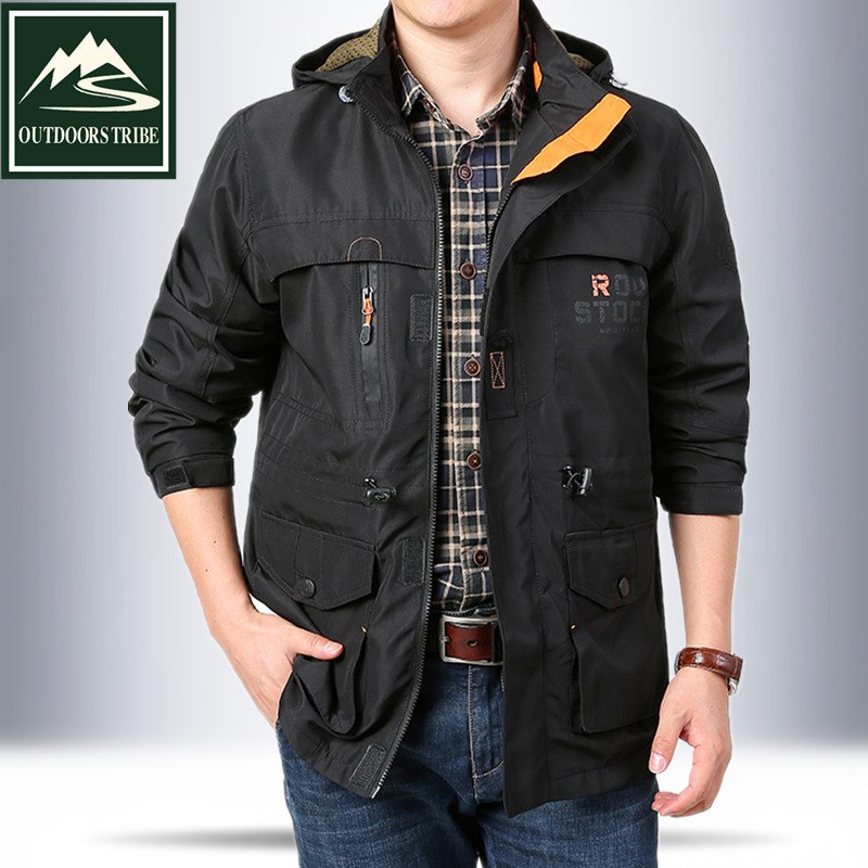 2022春秋新品男士冲锋衣户外男单层薄款防水W防风夹克外套