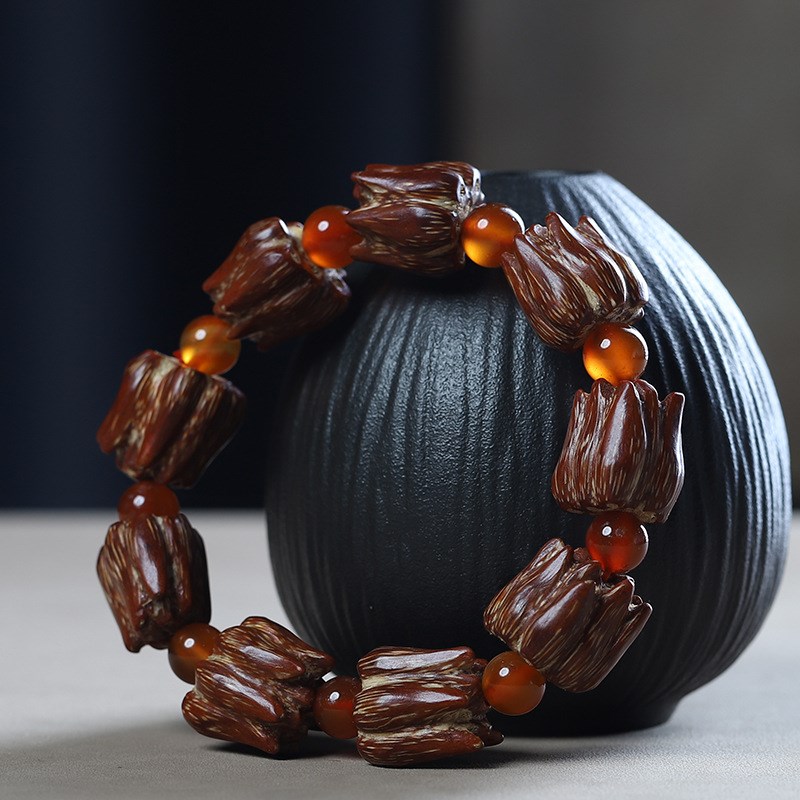 滴血莲花菩提g子手串野菠萝男女款原籽佛珠文玩念珠手链手持饰品