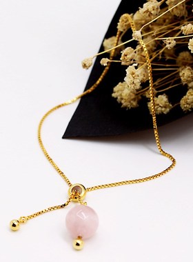 S925纯银束珠螺丝手链DIY手环硅胶调节串珠子路路通盒子手链链条