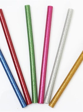 彩色金葱粉热熔胶棒 闪光胶 glue stick 荧光热溶胶火漆胶厂家