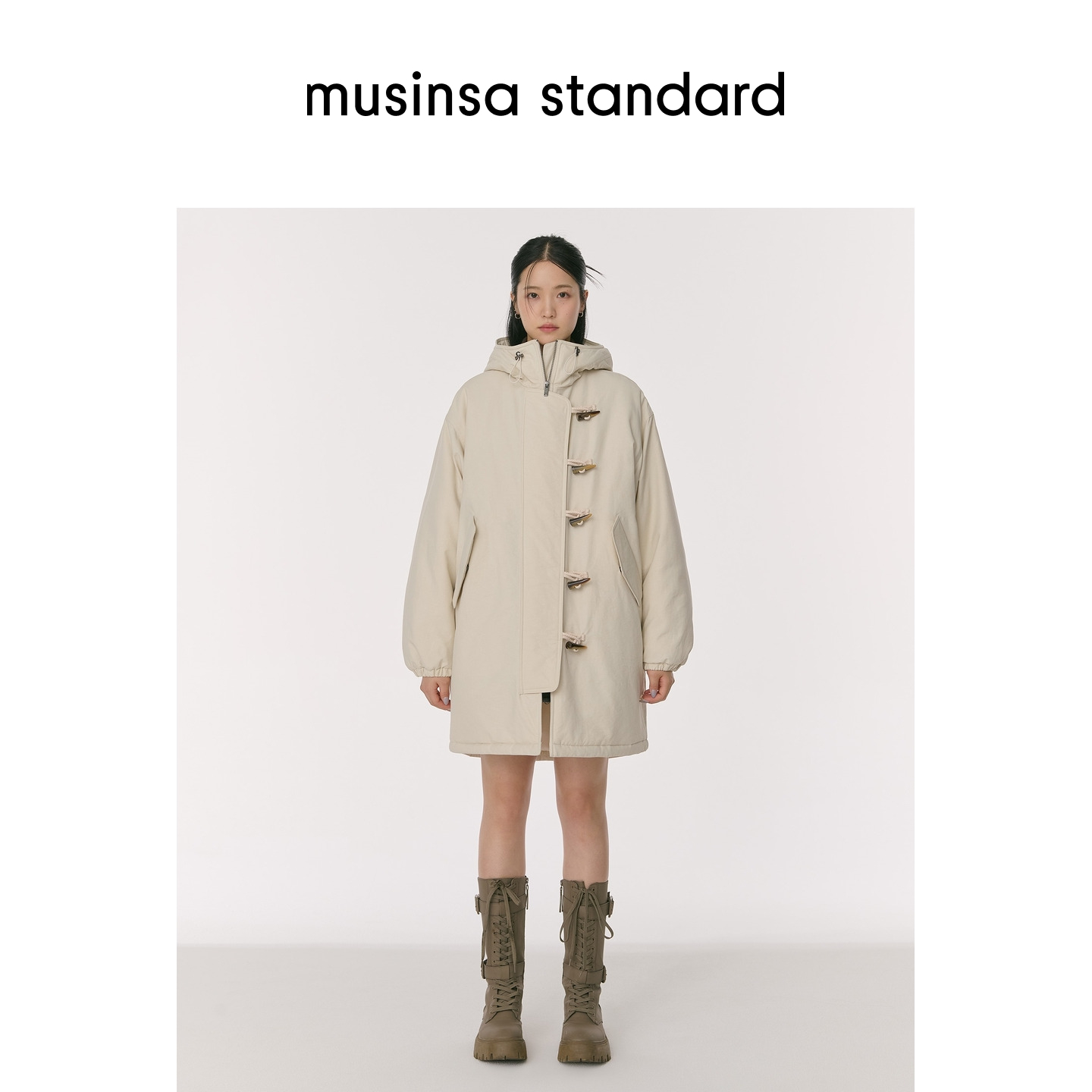 女士冬季连帽休闲棉服外套