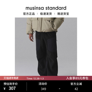 musinsa 韩国25秋冬男士 潮流加绒直筒休闲裤 休闲时尚 standard 大码