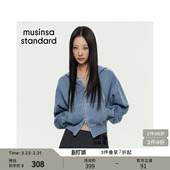 宽松连帽运动卫衣musinsa 女士纯色短款 standard 新品 韩国26春季