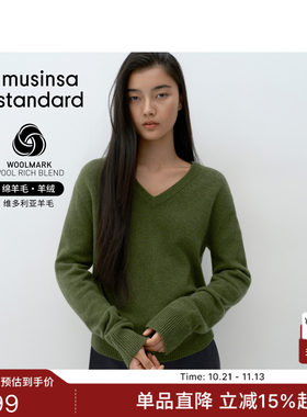 女士百搭时尚V领针织衫