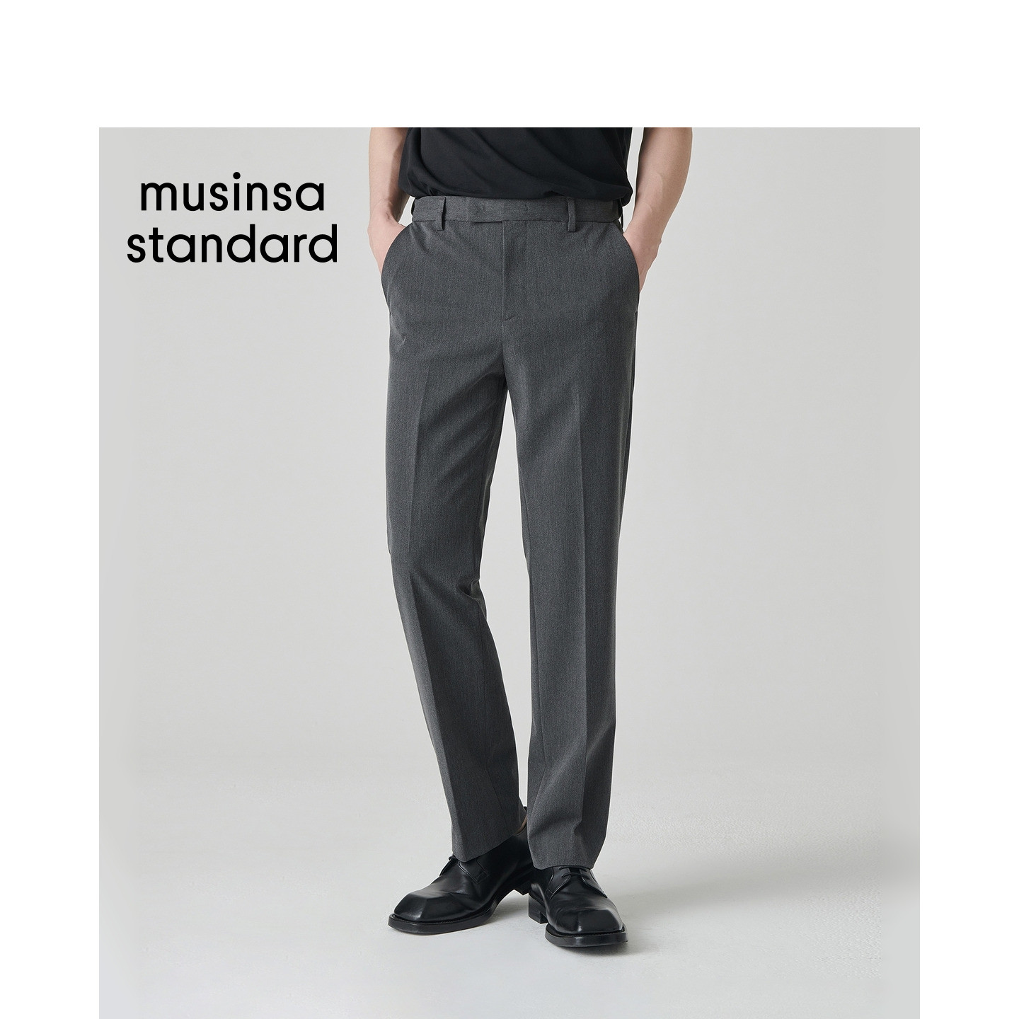 韩国秋冬时尚男士弹力高腰商务通勤休闲西装裤MUSINSA STANDARD
